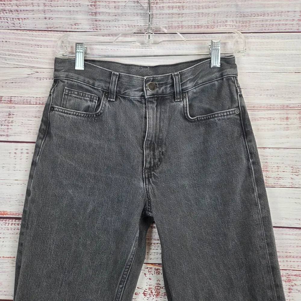 COS Gray Straight Jeans Sz 26 Slim Fit 10